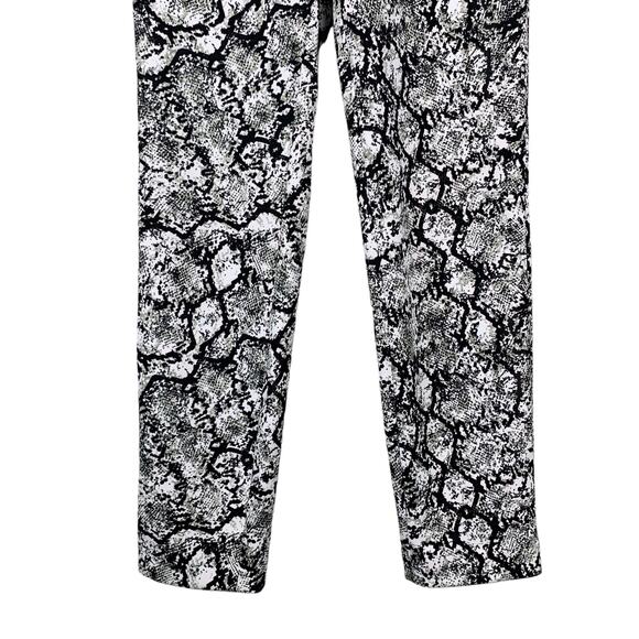 Express Pants Skinny High Rise Snakeskin Black White Pattern Women's 4 - Picture 6 of 10